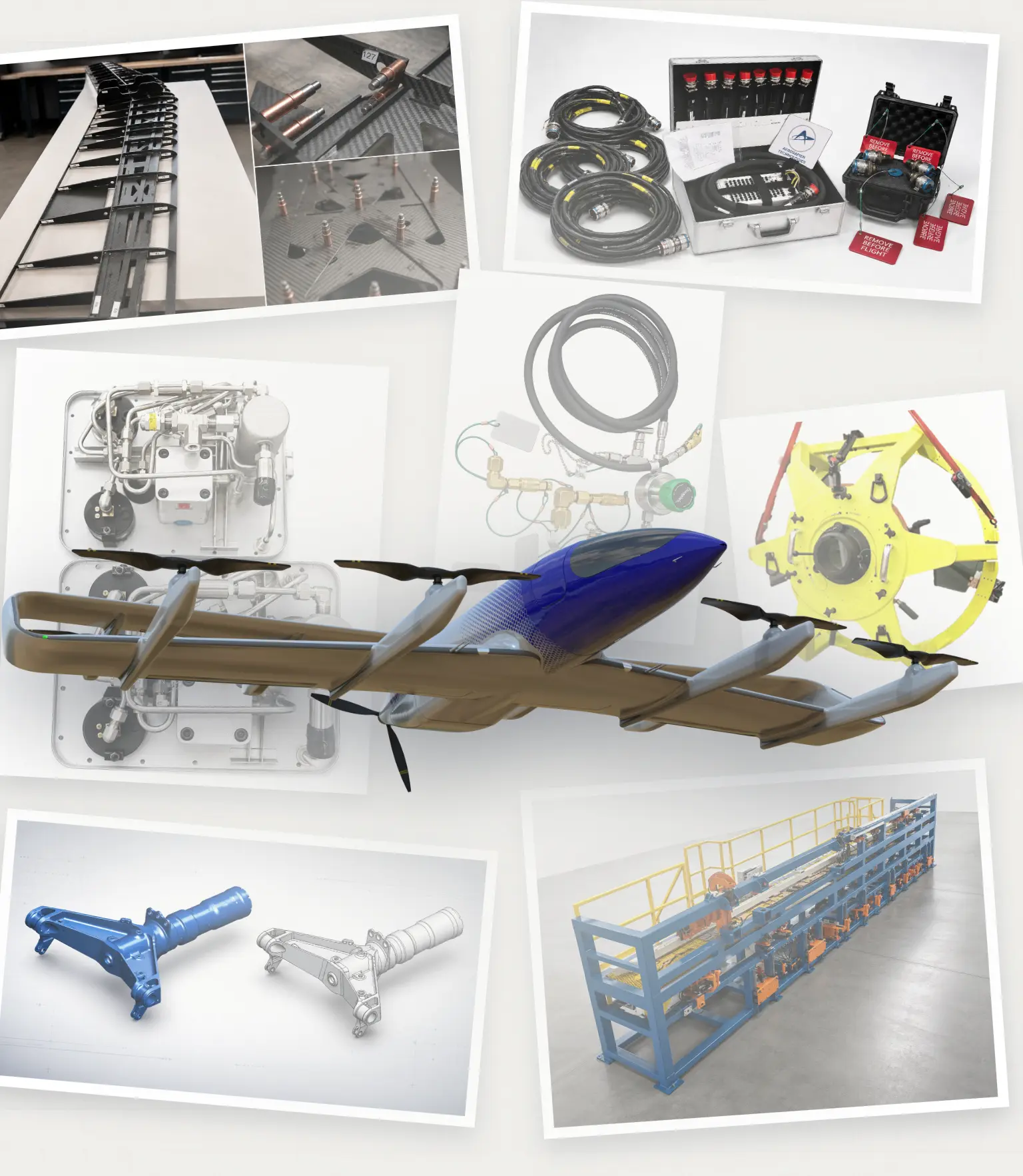 Aerosapien engineering, tooling, harness and eVTOL programs